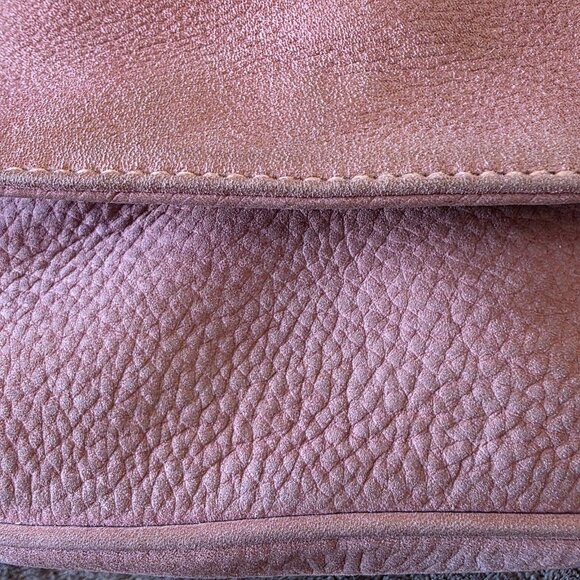 Vintage Sonoma Nubuck Suede Rose Pink Crossbody Flap BAG - Picture 11 of 16